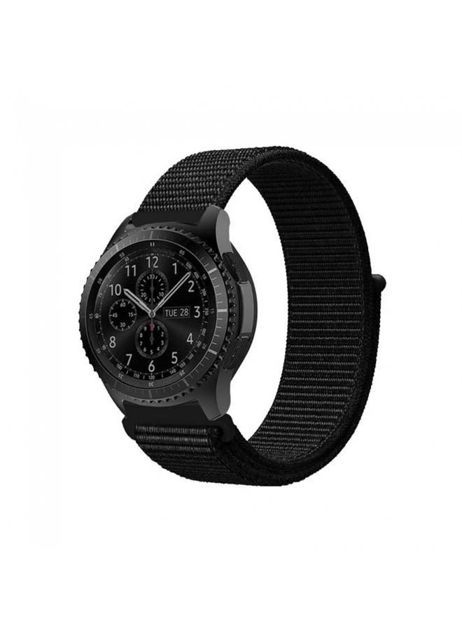 MARGOUN - Nylon Sport Loop Band For Samsung Gear S3 Classic/S3 Frontier Black - Image 1