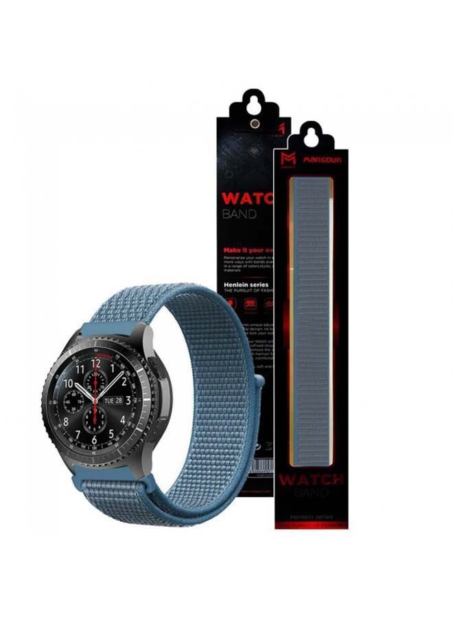 مارجون سوار رياضي بتصميم حلقي من النايلون لساعة سامسونج جير S3 كلاسيك/ S3 فرونتير كيب كود بلو - Image 1