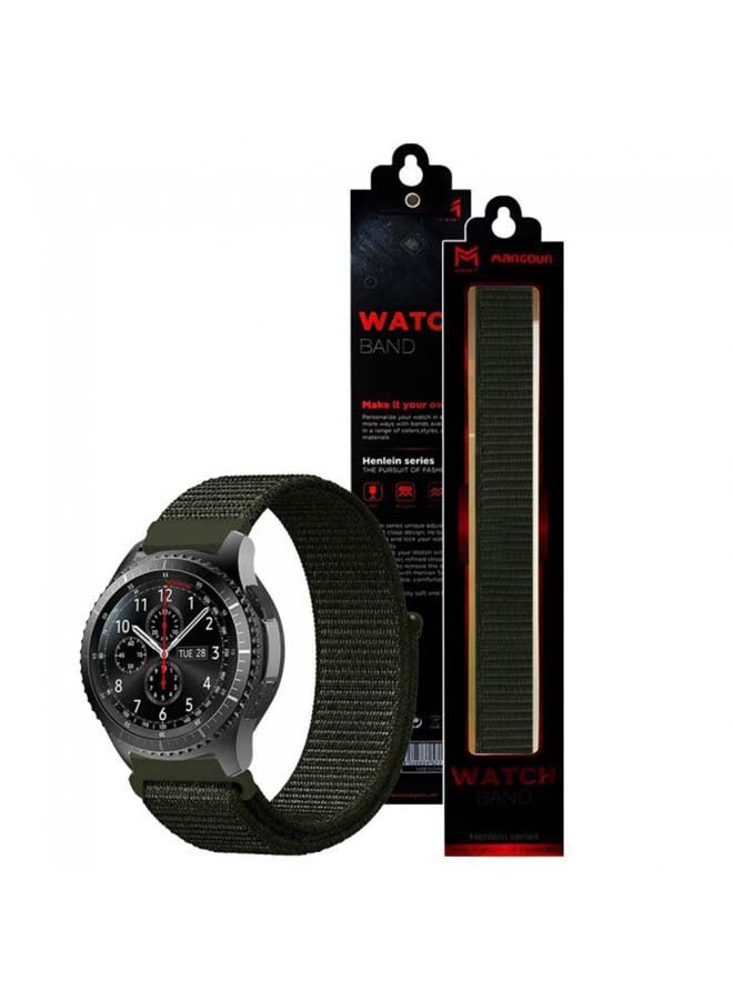 MARGOUN Nylon Sport Loop Band For Samsung Gear S3 Classic/S3 Frontier Dark Olive  - Image 1