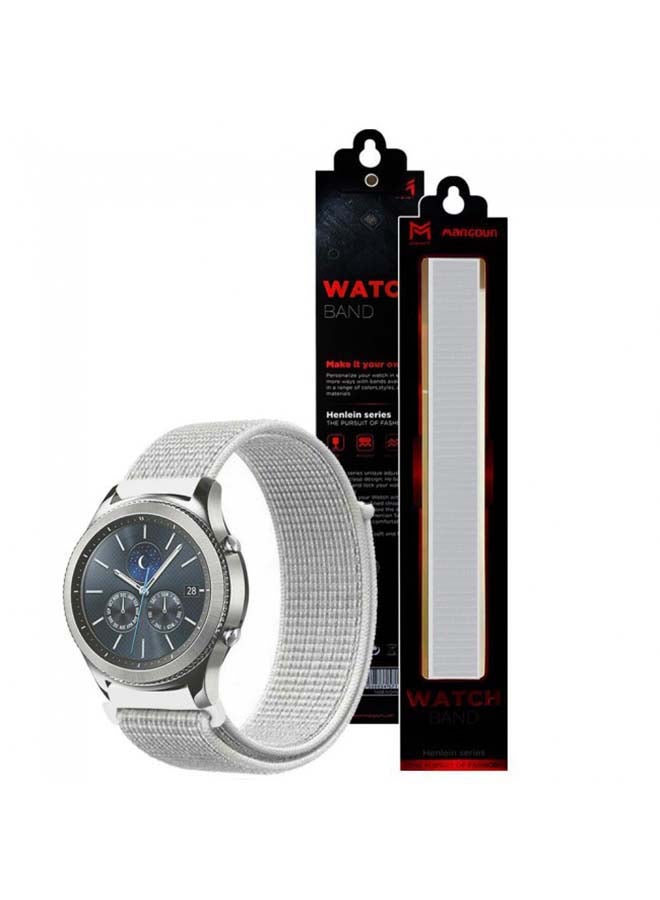 MARGOUN Nylon Sport Loop Band For Samsung Gear S3 Classic/S3 Frontier Summitwhite  - Image 1