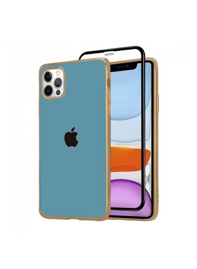 MARGOUN 2-Pack Case Cover and Screen Protector for iPhone 12 Pro Max Dark Blue - Image 1