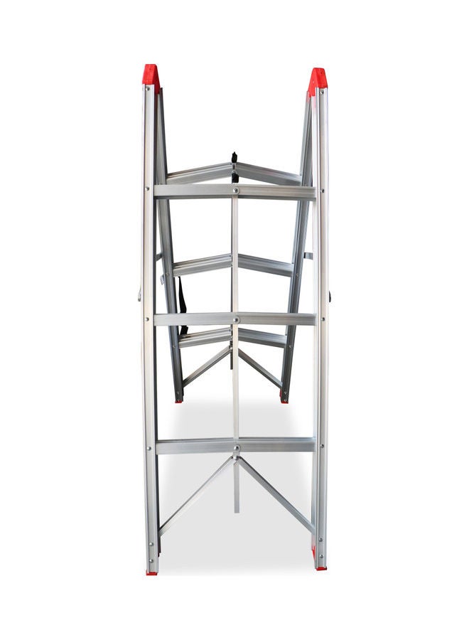Foldable Aluminum Ladder Silver - Image 2