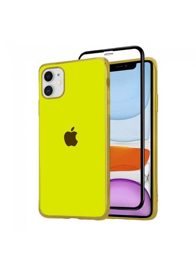 MARGOUN 2-Pack Case Cover and Screen Protector for iPhone 12 Mini Yellow - Image 1