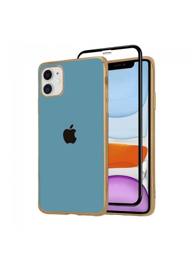 MARGOUN 2-Pack Case Cover and Screen Protector for iPhone 12 Mini Dark Blue - Image 1