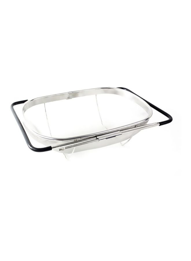 ALBERTO Expandable Over Sink Colander Silver/Black 34x24cm  - Image 3