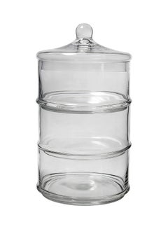 3 Layer Candy Jar Clear 18x33x18cm