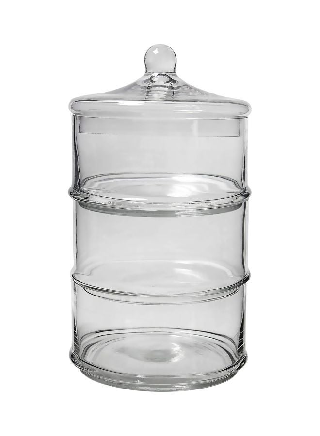 ALBERTO - 3 Layer Candy Jar Clear 18x33x18cm - Image 1