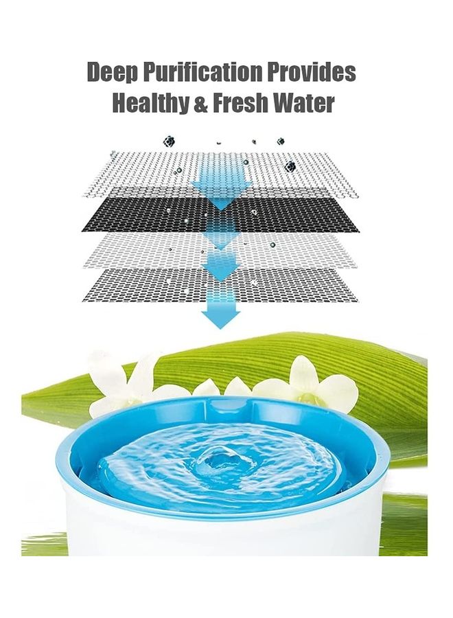 XiuWoo 1.6L Automatic Pet Water Dispenser White/Blue - Image 5