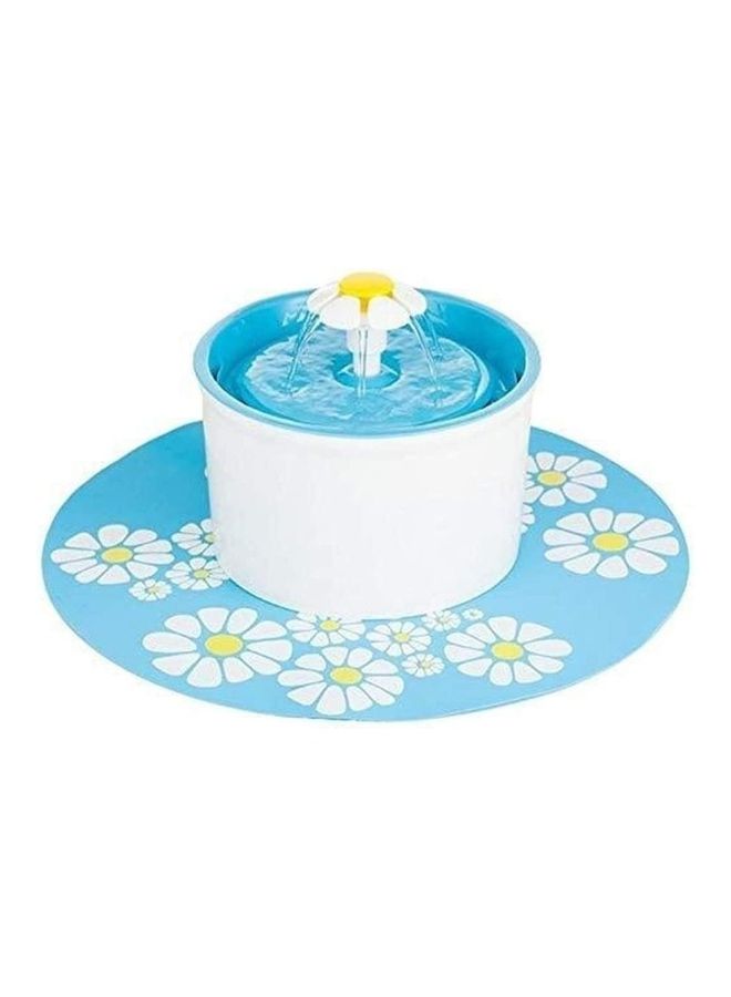 XiuWoo 1.6L Automatic Pet Water Fountain with Base Blue/White - Image 1