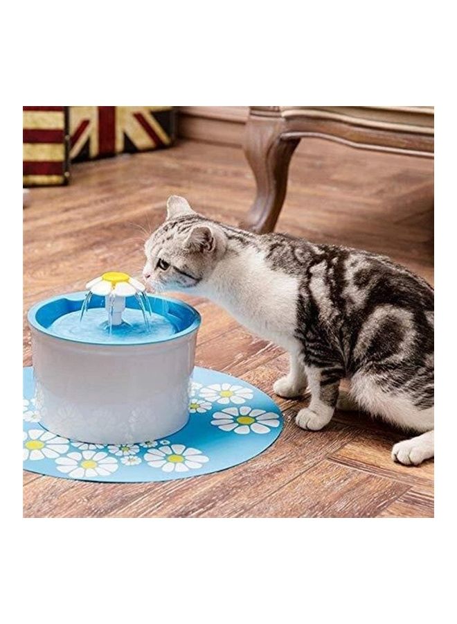 XiuWoo 1.6L Automatic Pet Water Fountain with Base Blue/White - Image 2