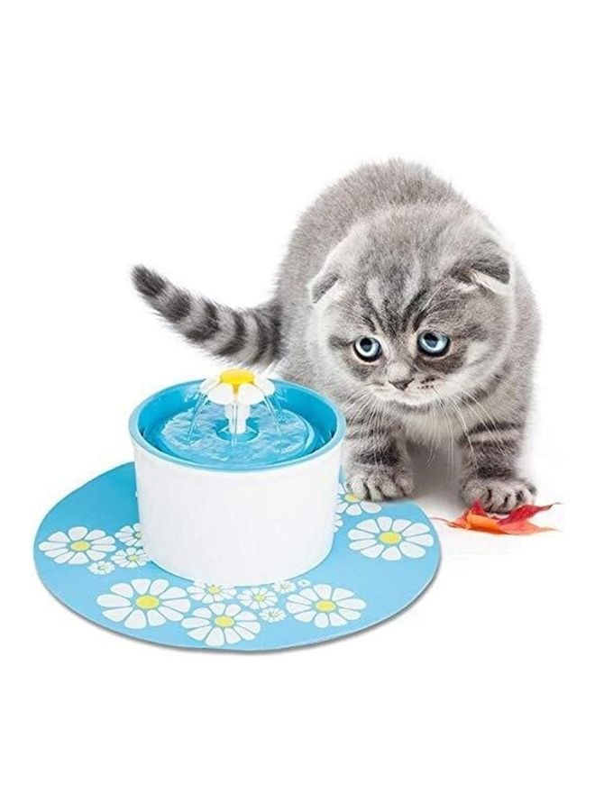 XiuWoo 1.6L Automatic Pet Water Fountain with Base Blue/White - Image 4