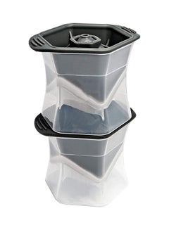 XiuWoo King Cube Silicone Ice Cube Trays Black/White 9.5 x 10 x 12cm  - Image 1