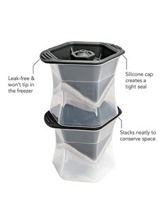 XiuWoo King Cube Silicone Ice Cube Trays Black/White 9.5 x 10 x 12cm  - Image 2