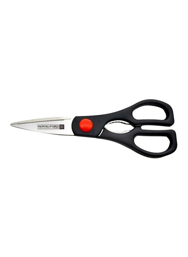 Royalford - 2-Piece Utility Knife And Scissor Set Silver With Black Handle 5inch - Image 1