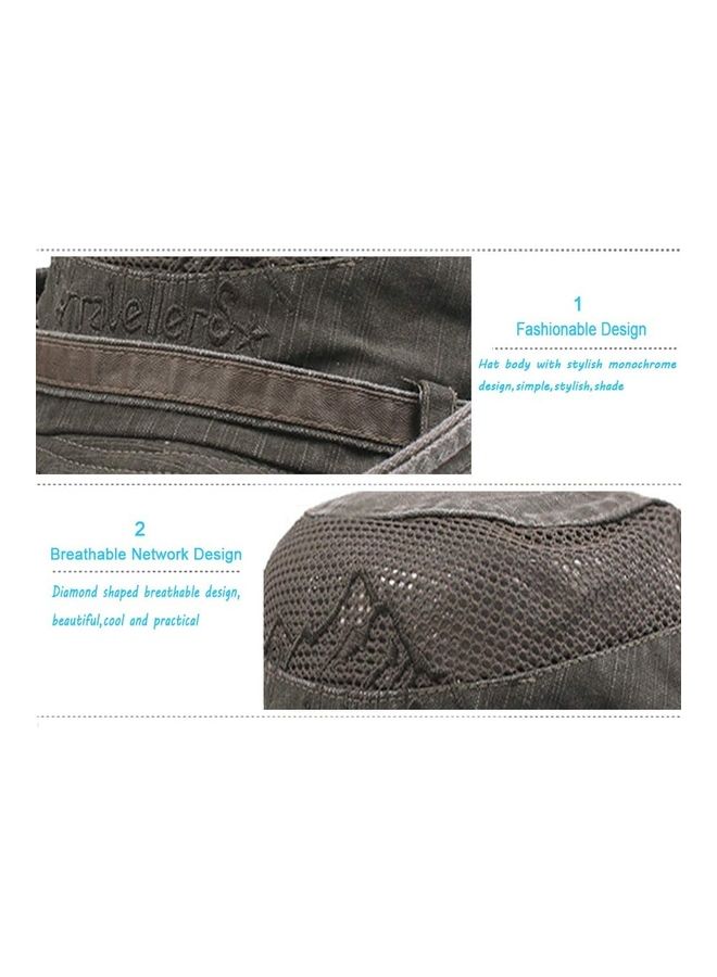 XiuWoo Cotton Embroidery Sun Protection Fishing Cap  - Image 3