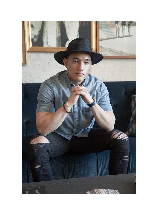 XiuWoo Sun Straw Fedora Beach Hat  - Image 3
