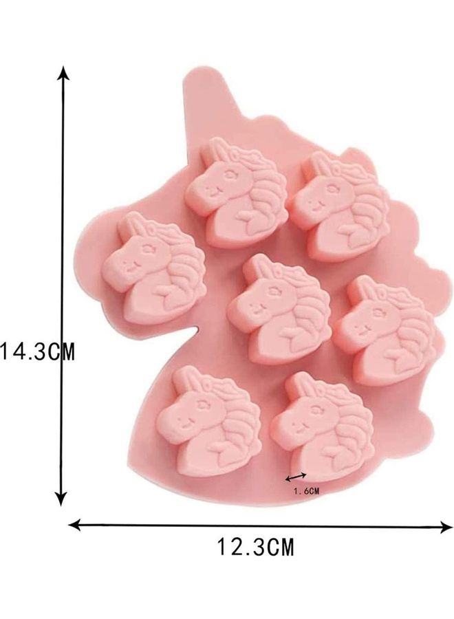 XiuWoo 7 Cavities Unicorn Head Mold Beige 12.3 x 14.3cm  - Image 2