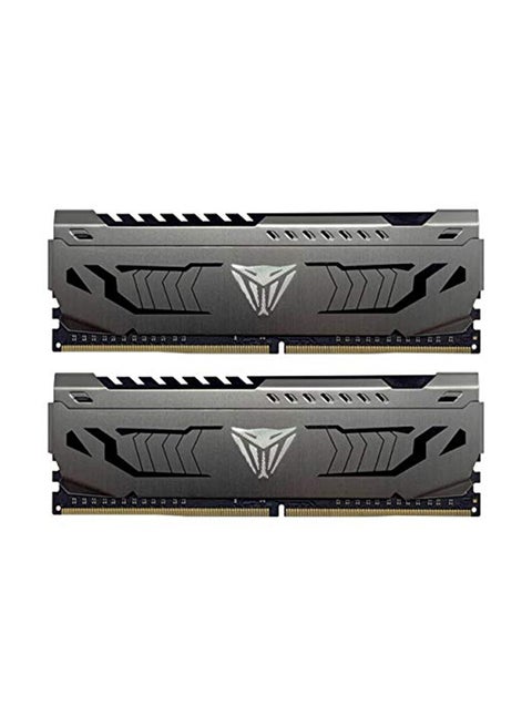 مجموعة ذاكرة رام DDR4 من سلسلة فايبر ستيل - مكونة من قطعتين بسعة 8 جيجا بايت للقطعة أسود