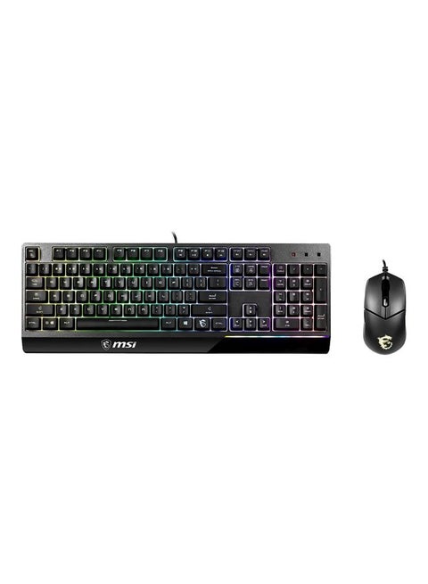 2-Piece Vigor RGB Backlit Gaming Keyboard And Mouse Set -wired