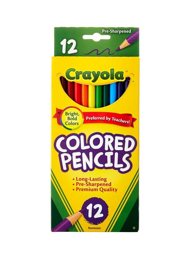 Crayola 12-Piece Colored Pencils Red/Yellow/Black - Image 1