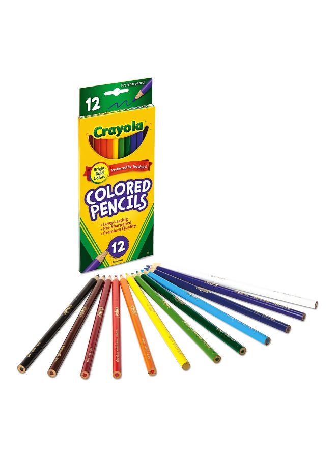 Crayola 12-Piece Colored Pencils Red/Yellow/Black - Image 4