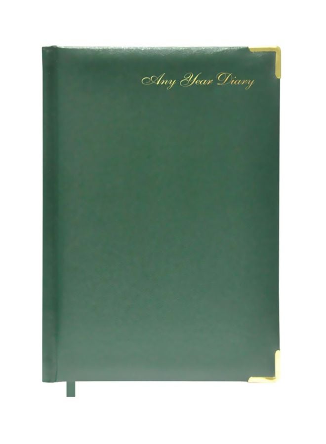 FIS 31Ude Undated Any Year Diary, Size A5 Green  - Image 1