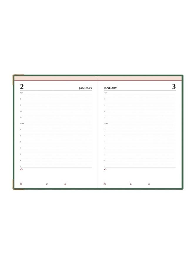FIS 31Ude Undated Any Year Diary, Size A5 Green  - Image 2
