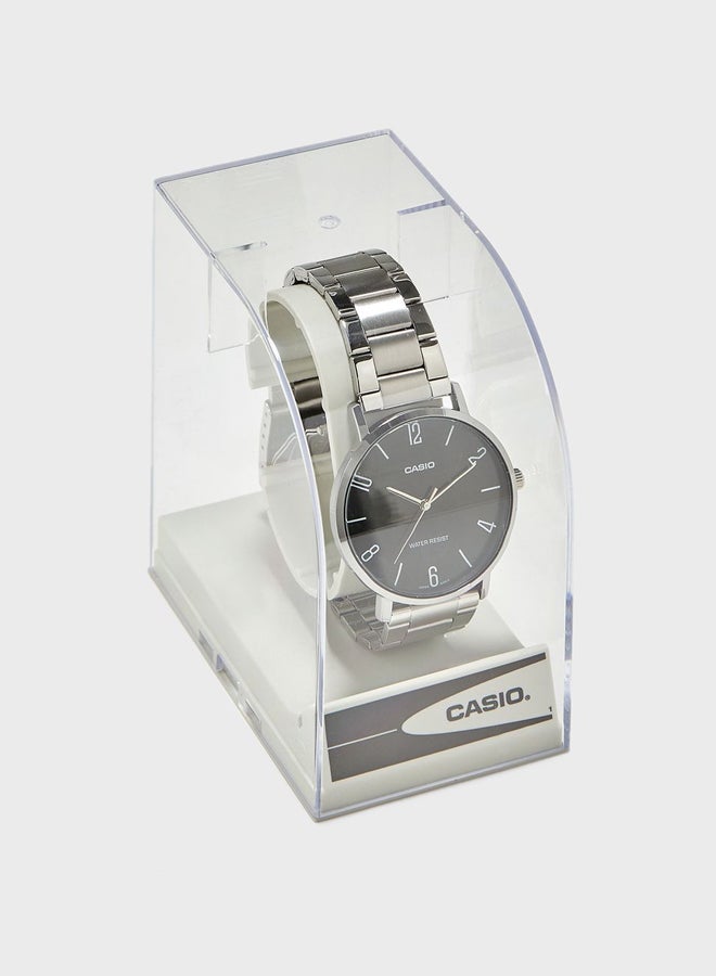 CASIO - Men's Analog Wrist Watch MTP-VT01D-1B2UDF - 46 mm - Silver - Image 1