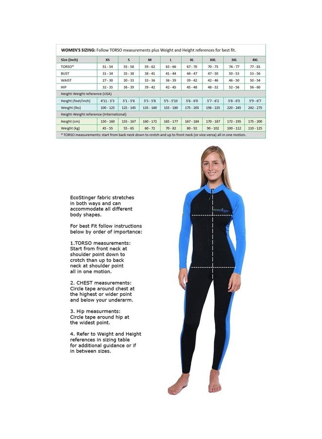 XiuWoo UV Protection Full Body Swimsuit 3XL - Image 2