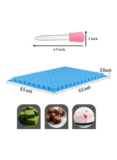 XiuWoo 2-Piece 126 Cavity Ice Cube Tray Mold Blue 11.5x0.6x8.5inch  - Image 2