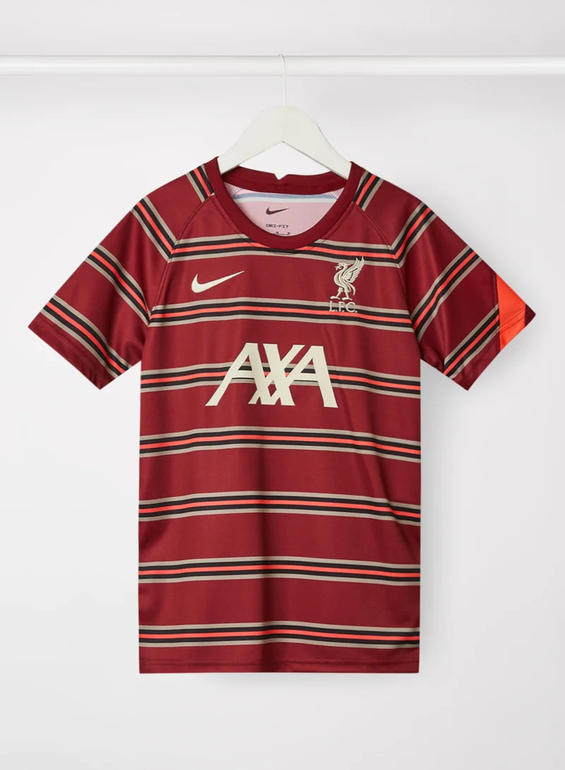Nike Kids Liverpool F.C Pre-Match T-Shirt Red