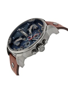 DIESEL Men's Mr. Daddy 2.0 Round Shape Leather Band Chronograph Wrist Watch 57 mm - Brown - DZ7314  - Image 4