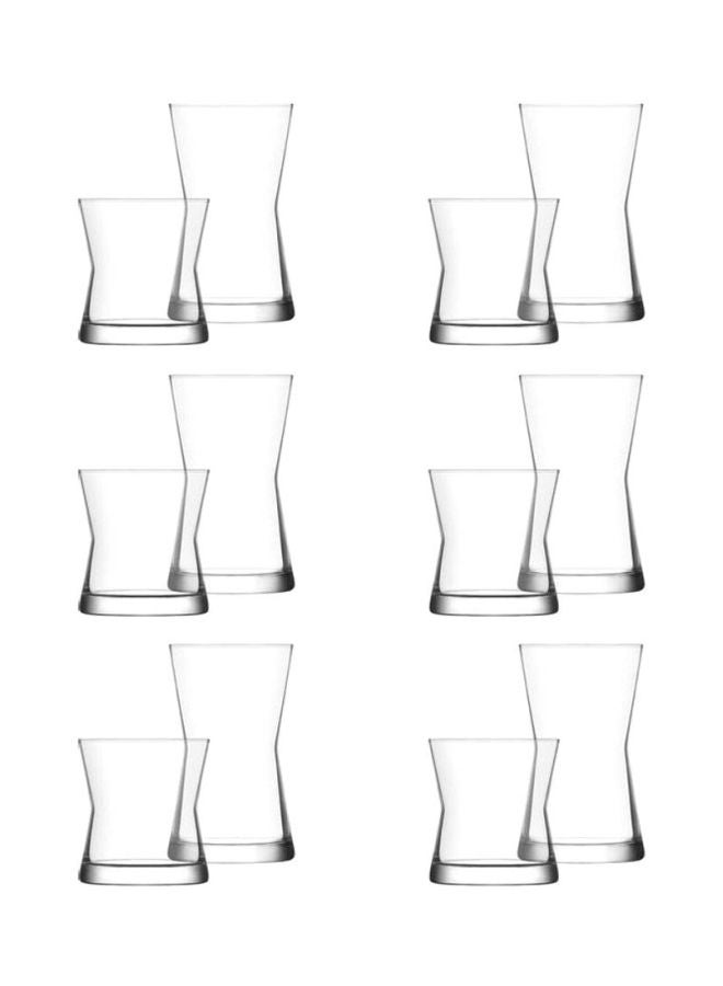 LAV - 12-Piece Multi-Purpose Drinking Glass Set Clear - Image 1
