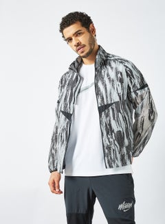 Windrunner Wild Run Printed Running Jacket Grey