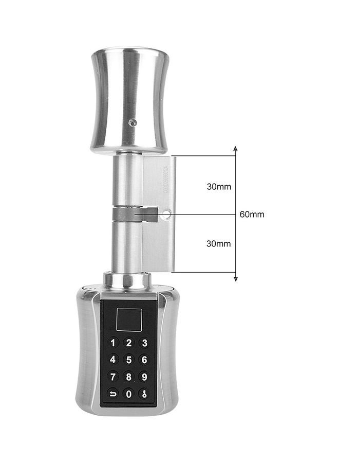 Digital Lock Code Anti-theft Security Door Electric Lock Silver - Image 3
