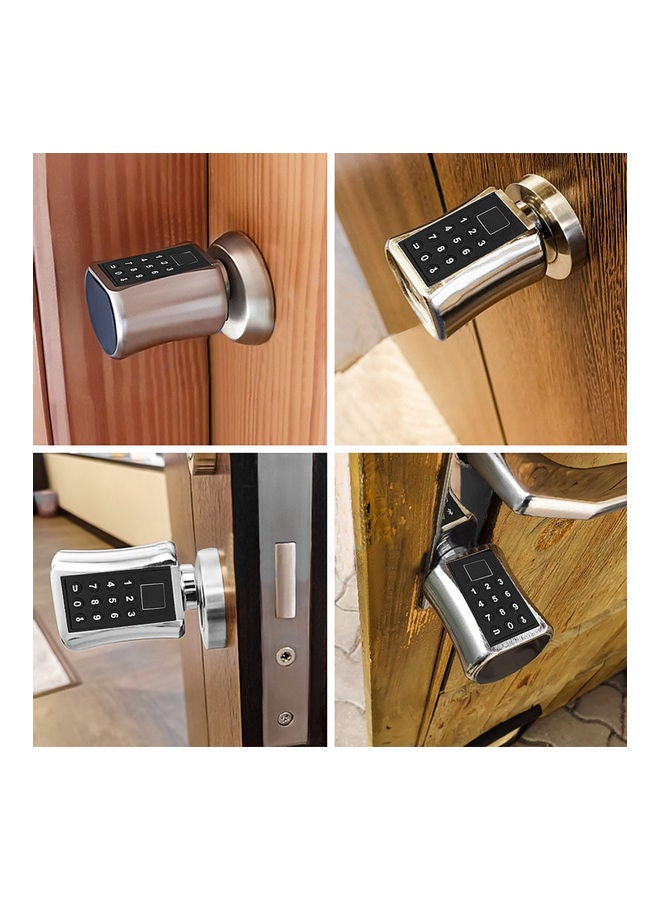 Digital Lock Code Anti-theft Security Door Electric Lock Silver - Image 4