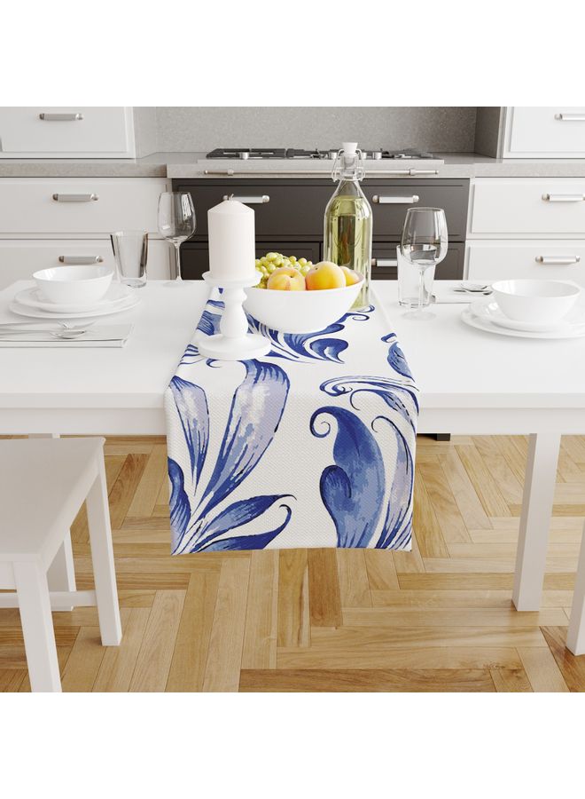 Polyester Table Runner White/Blue 150x50cm - v1623227029/N48052031A_4