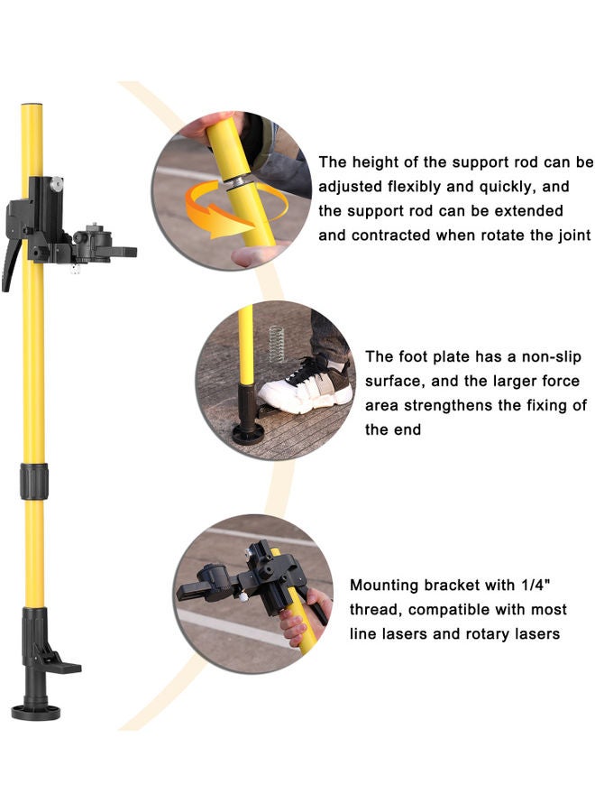 مجموعة أدوات تسوية لاعديل الارتفاع مزودة بحقيبة حمل أصفر/أسود - Image 3