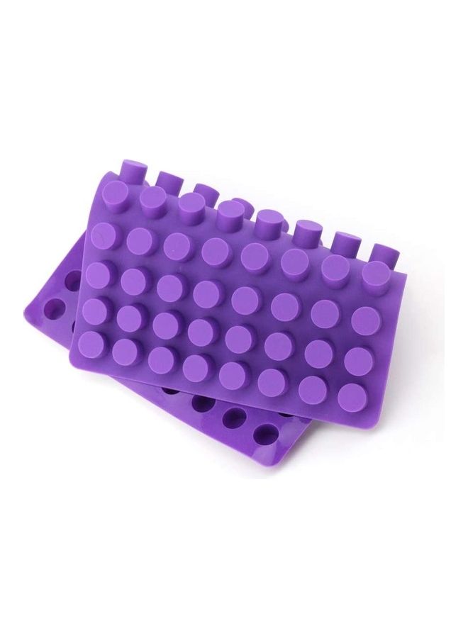 Generic Baking Supplies 88 Cavities Mini Round Small Cheesecake Silicone Molds for Chocolate Clover Jelly Candy Ice Mold Purple 11.76x11.22x0.8inch  - Image 4