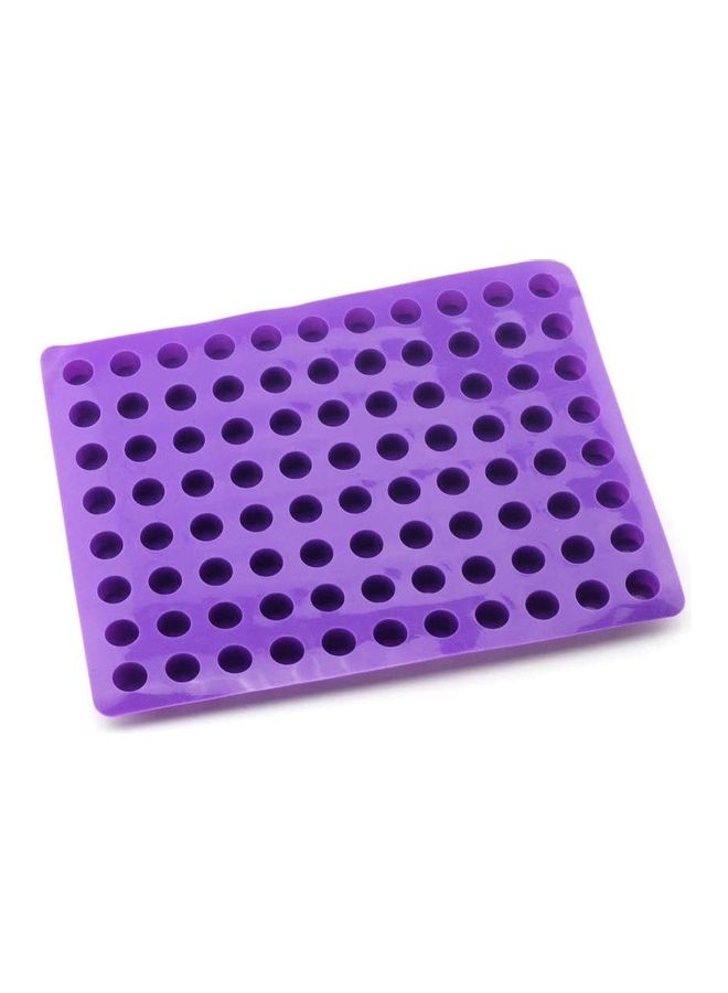Generic Baking Supplies 88 Cavities Mini Round Small Cheesecake Silicone Molds for Chocolate Clover Jelly Candy Ice Mold Purple 11.76x11.22x0.8inch  - Image 1