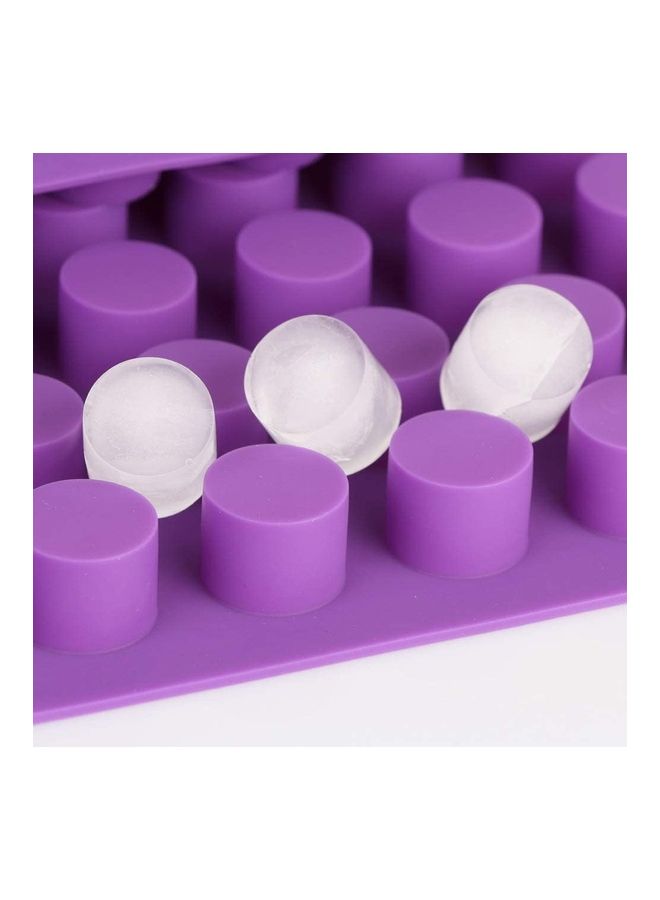 Generic Baking Supplies 88 Cavities Mini Round Small Cheesecake Silicone Molds for Chocolate Clover Jelly Candy Ice Mold Purple 11.76x11.22x0.8inch  - Image 5