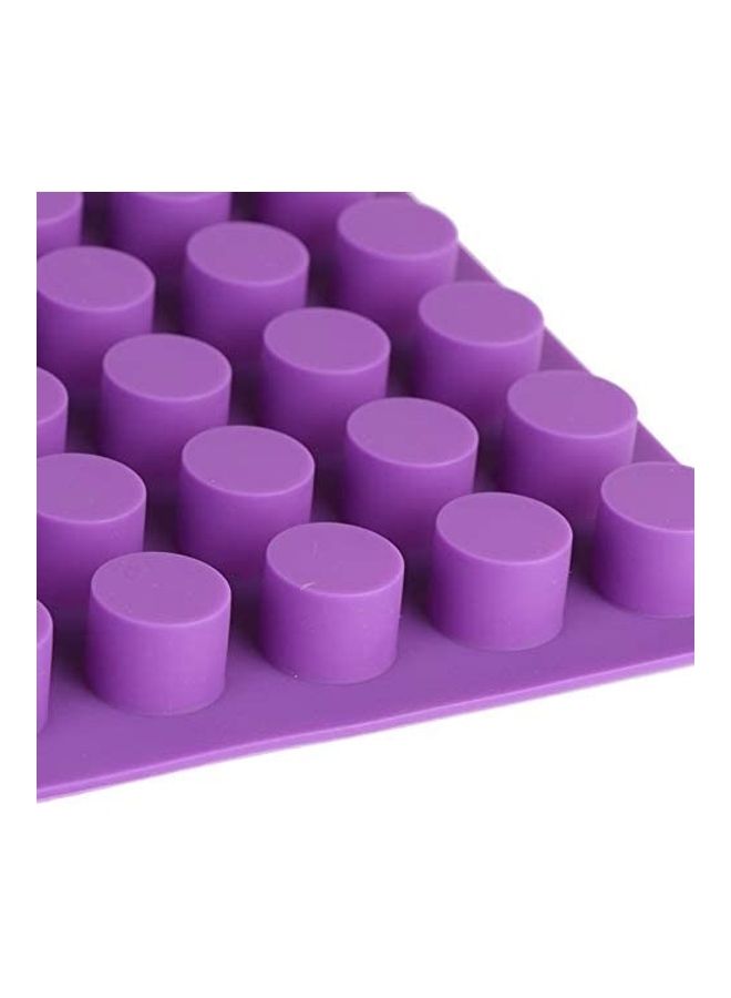 XiuWoo - Baking Supplies 88 Cavities Mini Round Small Cheesecake Silicone Molds for Chocolate Clover Jelly Candy Ice Mold Purple 11.76x11.22x0.8inch - Image 1