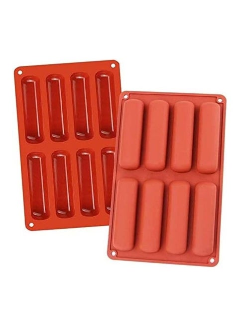 2-Pack Eclair Mold Red one size