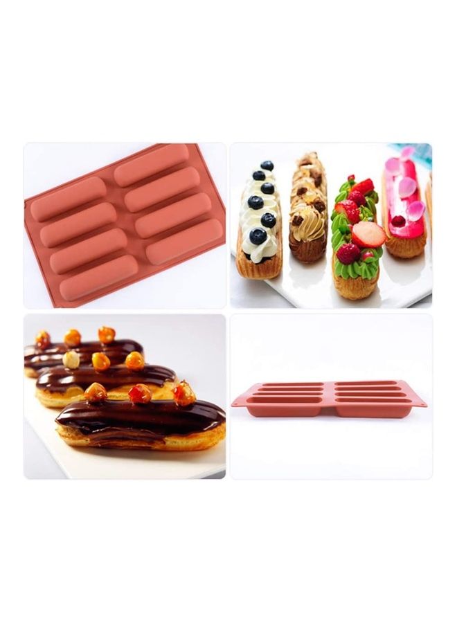 شو وو مجموعة قالب إيكلير مكونة من قطعتين أحمر one size - Image 4