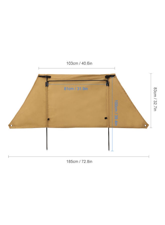 حاجب رياح قابل للطي للتخييم في الأماكن الخارجية 72.8 x32.7بوصة - Image 2
