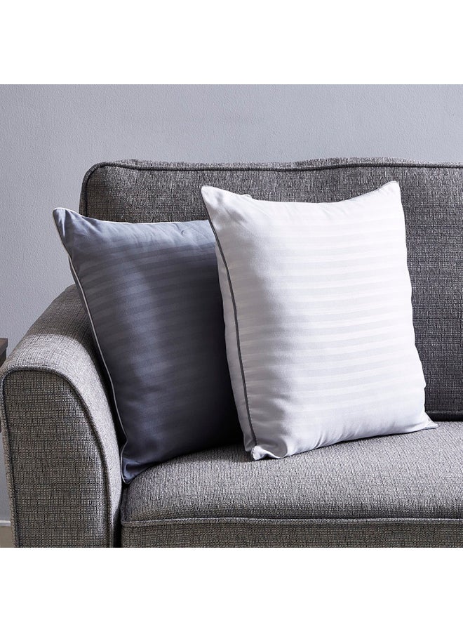 Home Box 2-Piece Squared Cushion Set Microfiber Multicolour 45cm  - Image 3