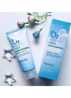 Farm Stay O2 Premium Aqua Foam Cleansing  - All Skin Tybe Blue 100ml  - Image 1