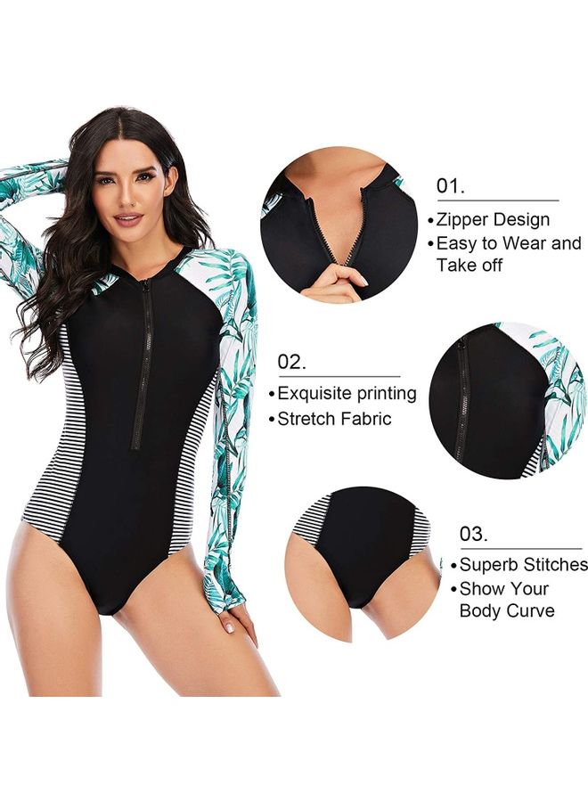 XiuWoo Long Sleeve Rash Guard UV Protection Surfing Swimsuit XXL  - Image 4