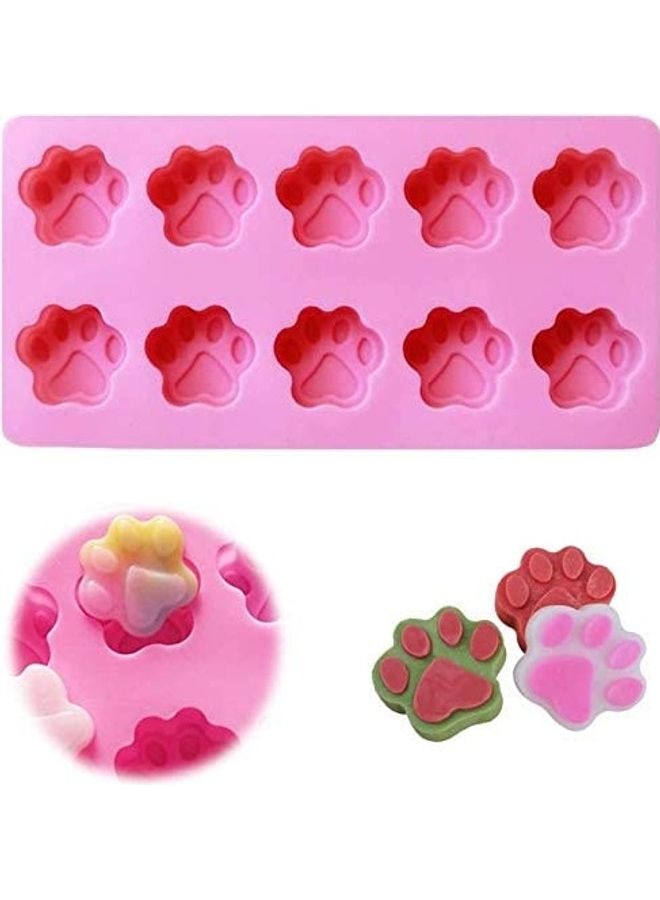 XiuWoo 3-Piece Puppy Dog Paw and Bone Silicone Molds Multicolour One size - Image 3