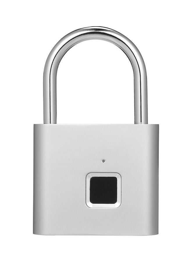 Smart Fingerprint Padlock Silver  - Image 1